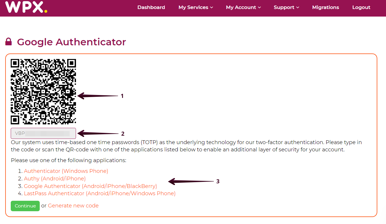 How can I set up Two Factor Authentication – Google Authenticator Android?  | WPX.net